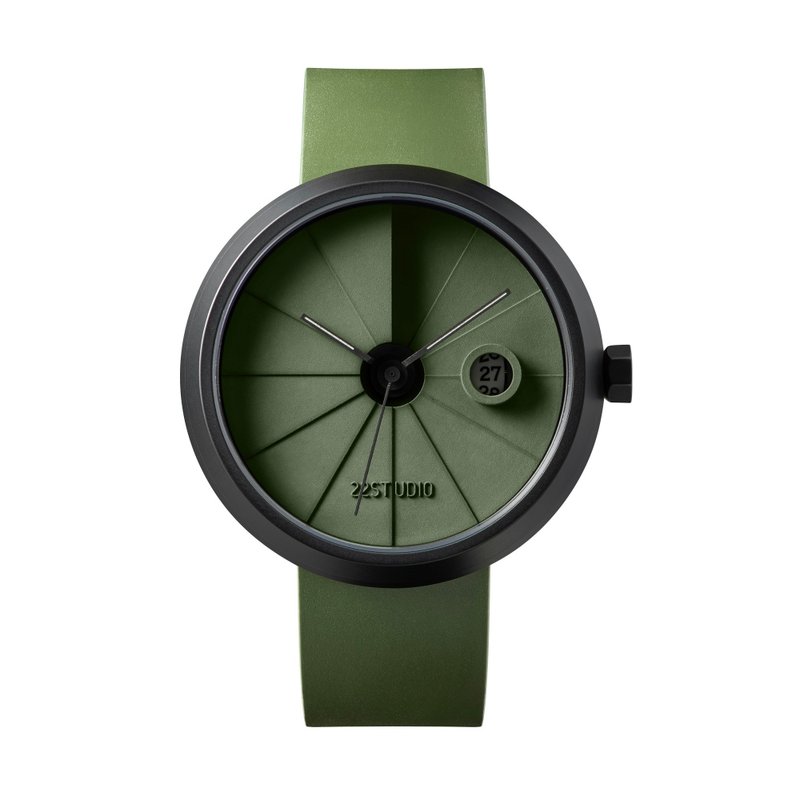 4D Concrete Watch 44mm Moss Edition - นาฬิกาผู้ชาย - ปูน สีเขียว