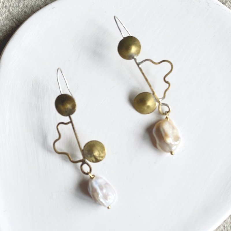 pearl earrings - ต่างหู - เครื่องเพชรพลอย ขาว