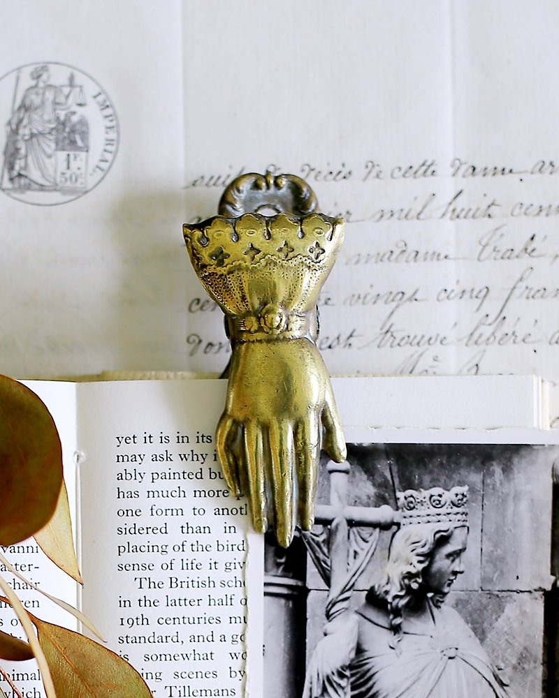 United Kingdom // Antique Victorian Hand Clip // No. 13 Clip File Folder - Folders & Binders - Other Metals Gold