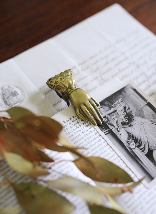 イギリス//アンティークビクトリア朝のハンドクリップ//No.13クリップ