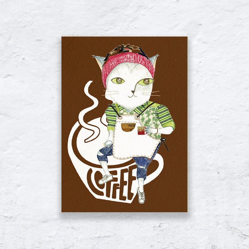 明信片/感謝卡/萬用卡 | 貓職業想像系列 - 卡片/明信片 - 紙 