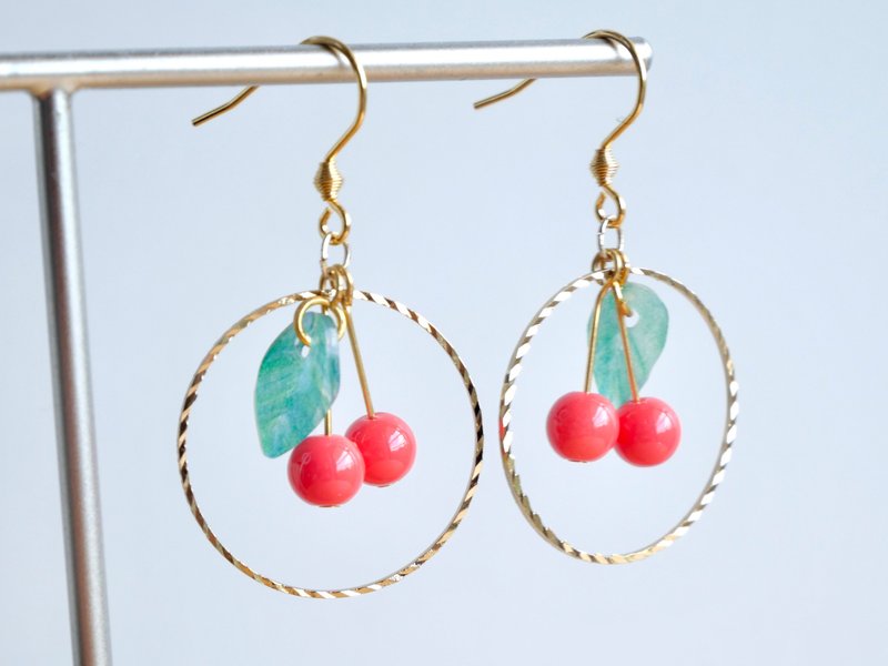 Cherry Earrings - Earrings & Clip-ons - Other Materials 