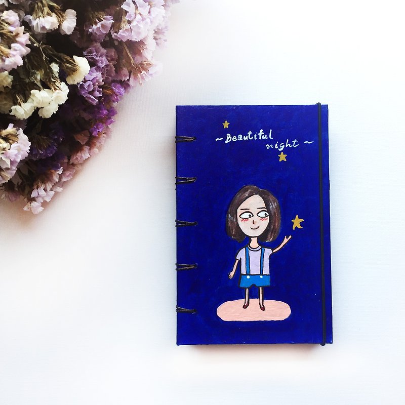My star ( Notebook Handmadenotebook Diary Mininotebook ) - 筆記簿/手帳 - 紙 藍色