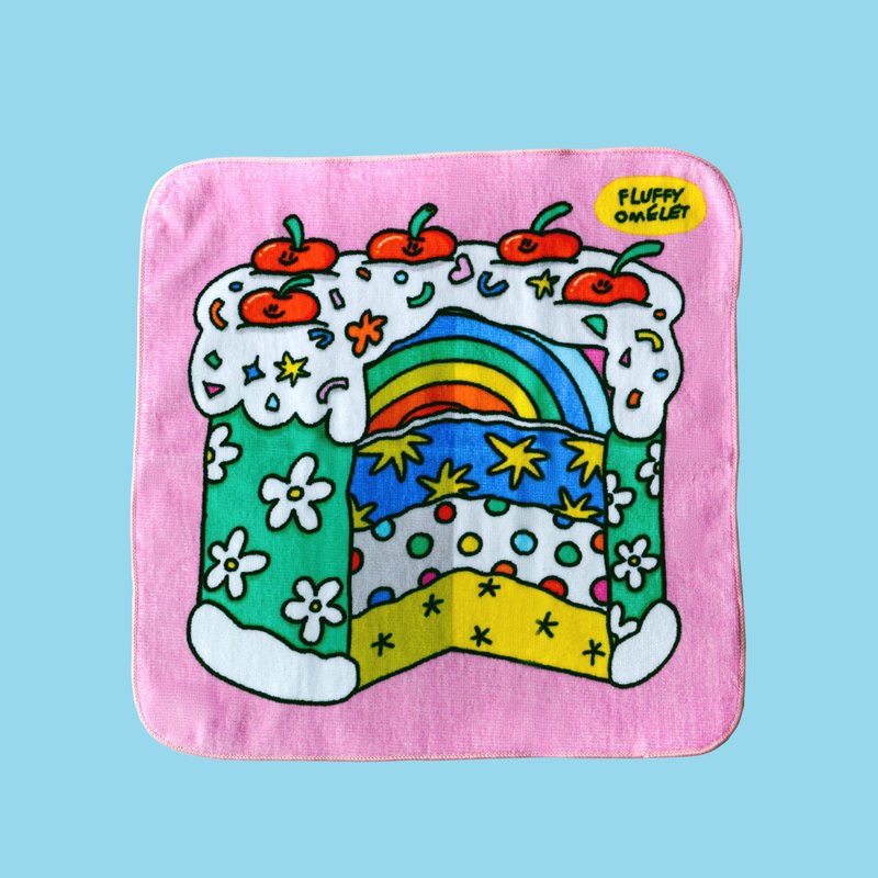 Piece Of Cake Face Towel (Handkerchief) - 手帕 - 橡膠 多色
