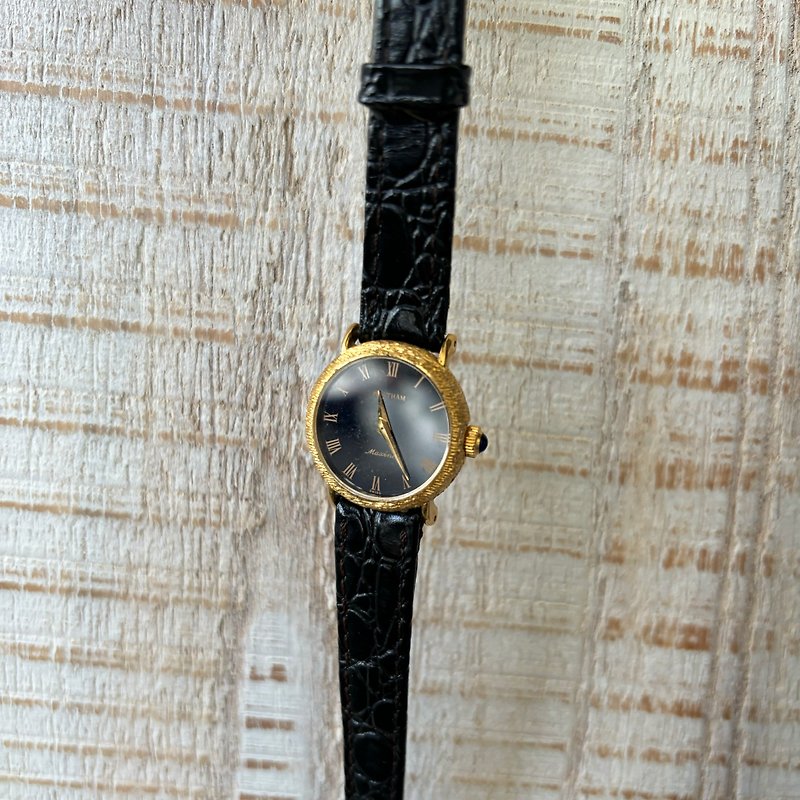 WALTHAM manual winding mechanical watch gold engraving design Roman dial vintage watch - นาฬิกาผู้หญิง - โลหะ สีทอง