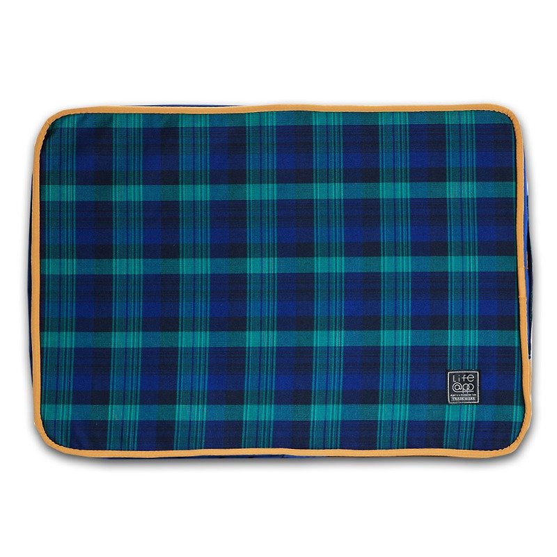 《Lifeapp》睡墊替換布套M_W80xD55xH5cm (藍格紋) 不含睡墊 - 寵物床 - 其他材質 藍色