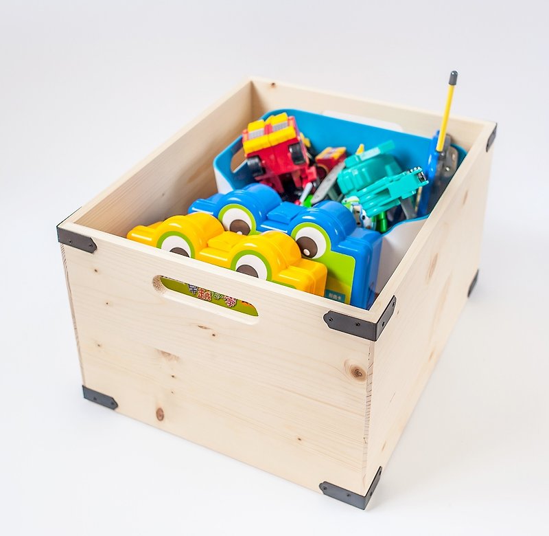 [Wooden toolbox - high] handmade logs wooden box industrial wind storage box - กล่องเก็บของ - ไม้ 