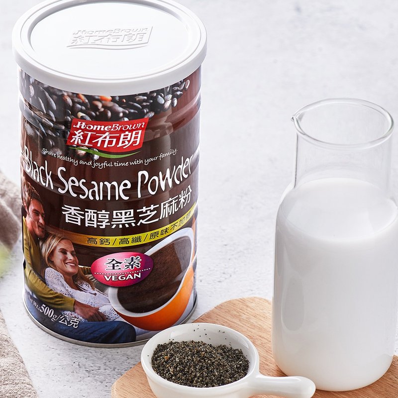 Red Brown Fragrant Black Sesame Powder (500g/can) for brewing - ซีเรียล - โลหะ 