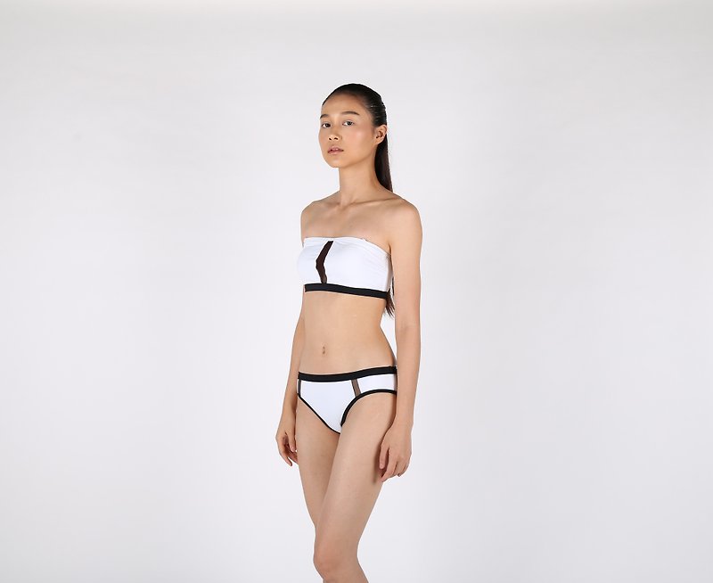 3-in-1 Mesh Bikini set - White / two-piece swimwear / L - 水着 - その他の素材 ホワイト