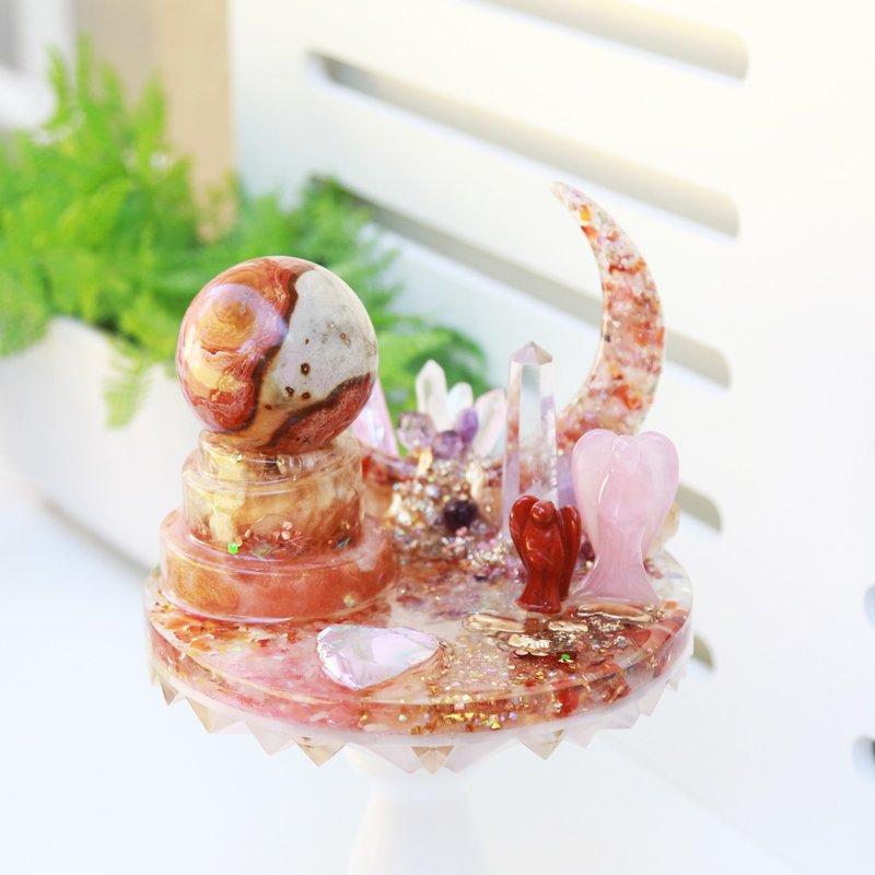 奧根海底輪月光塔 - 擺飾/家飾品 - 水晶 橘色