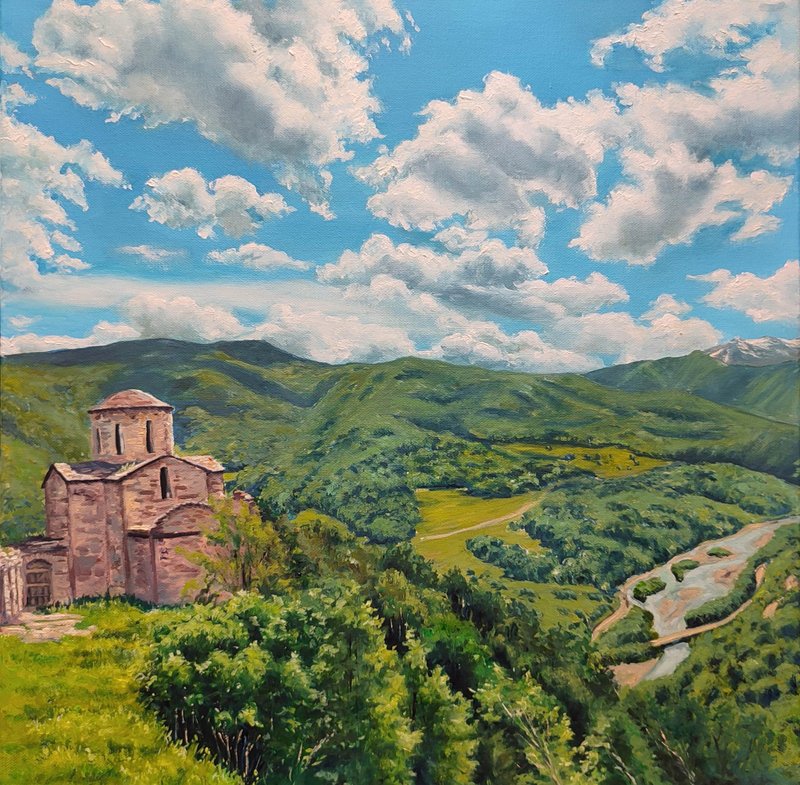 Mountain Painting 山 Original Art Hand-Painted Art 原畫  Landscape Painting 自然畫 - 海報/掛畫/掛布 - 其他材質 多色