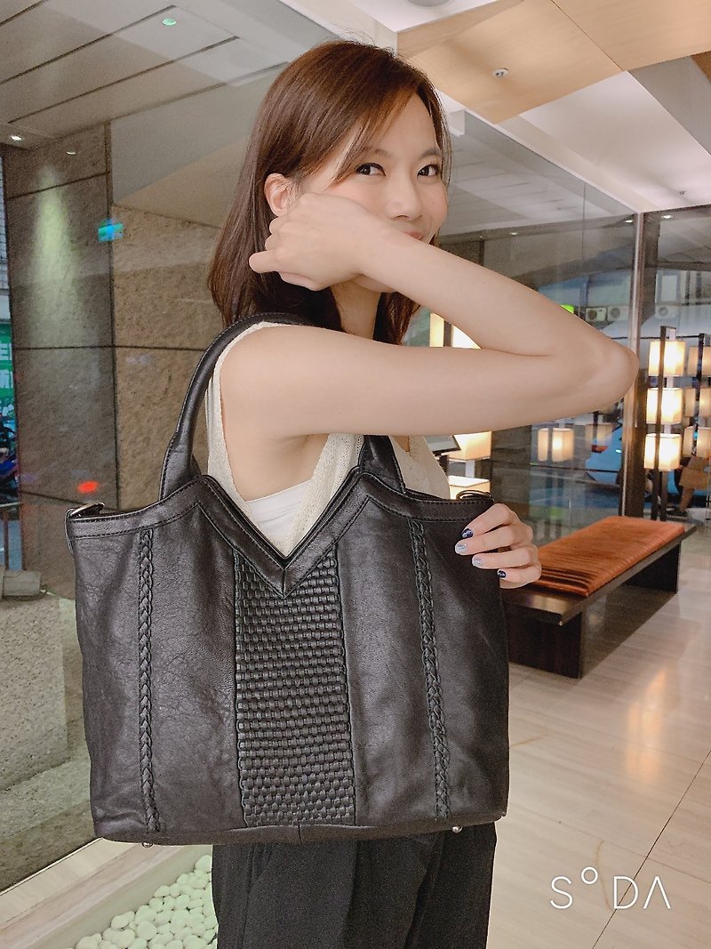 韓式人手織皮設計包