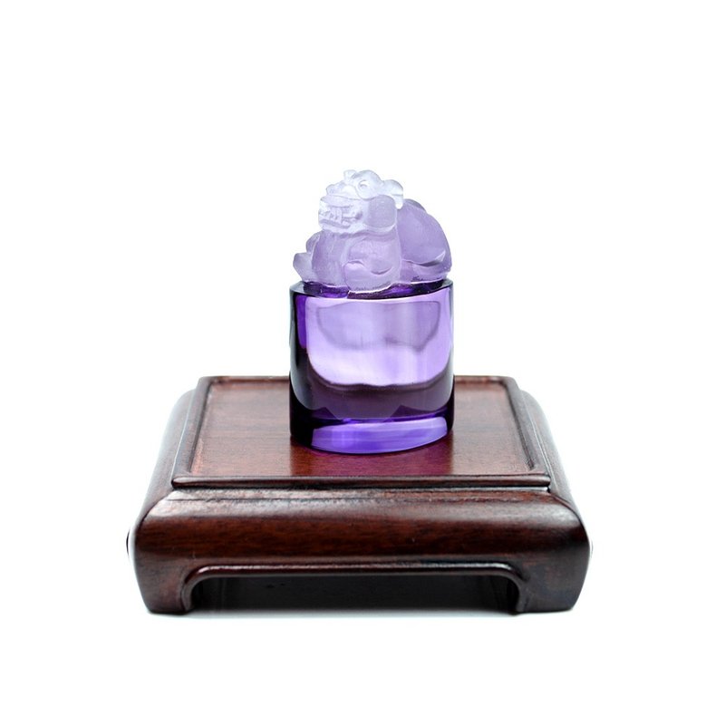【正佳珠寶】紫水晶 頂級手工貔貅擺鎮擺件 頂級寶石級紫水晶 - 其他 - 半寶石 紫色