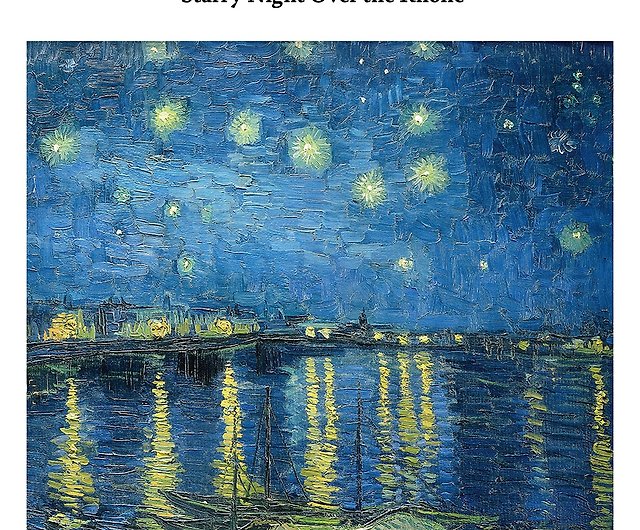 1000ピースのポスターパズル-ヴァンゴッホによるローヌ川の星月夜