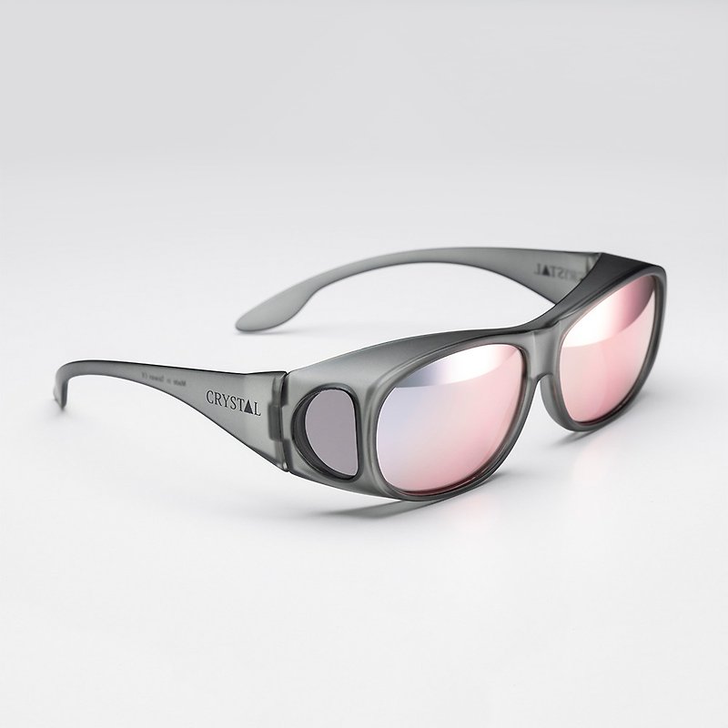 15F Mirror | Brightening Glass Polarized Sunglasses - แว่นกันแดด - แก้ว สีเทา