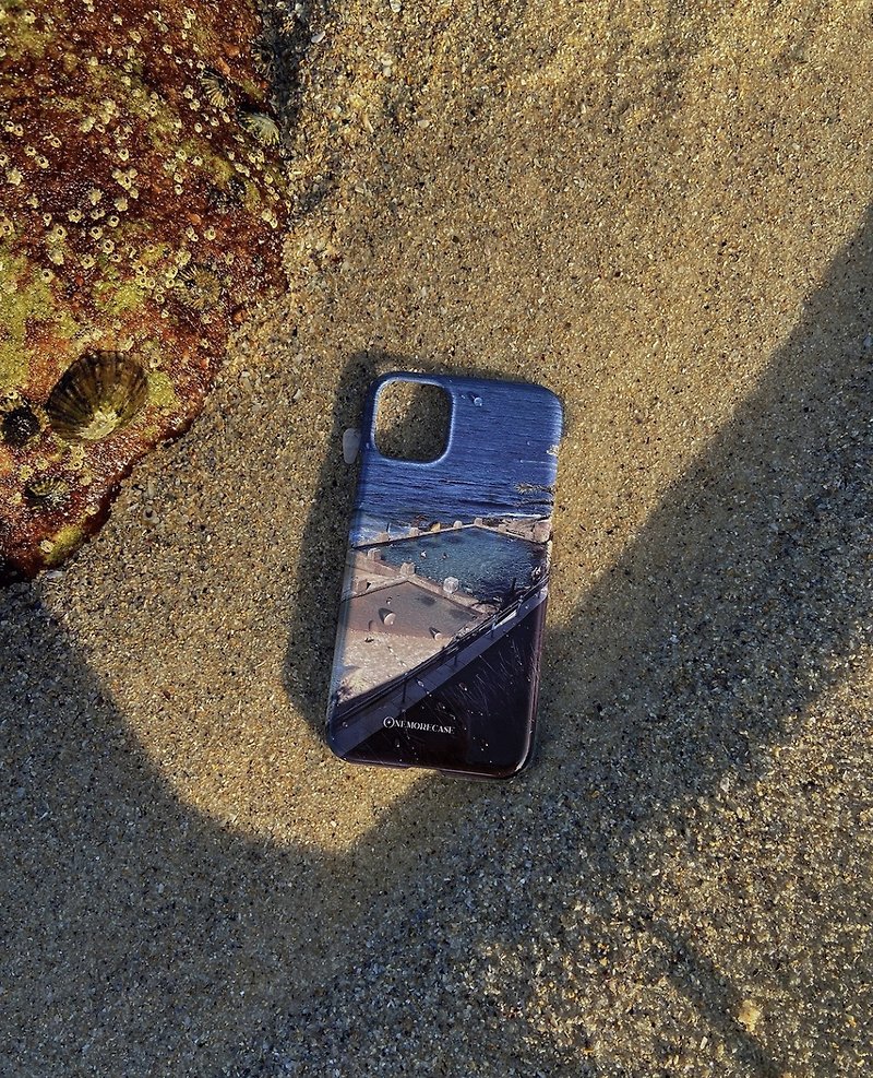 Summer Beach and Seaside Pool iPhone Case Korean Film Half Pack Glossy Hard Case - Phone Cases - Plastic Multicolor