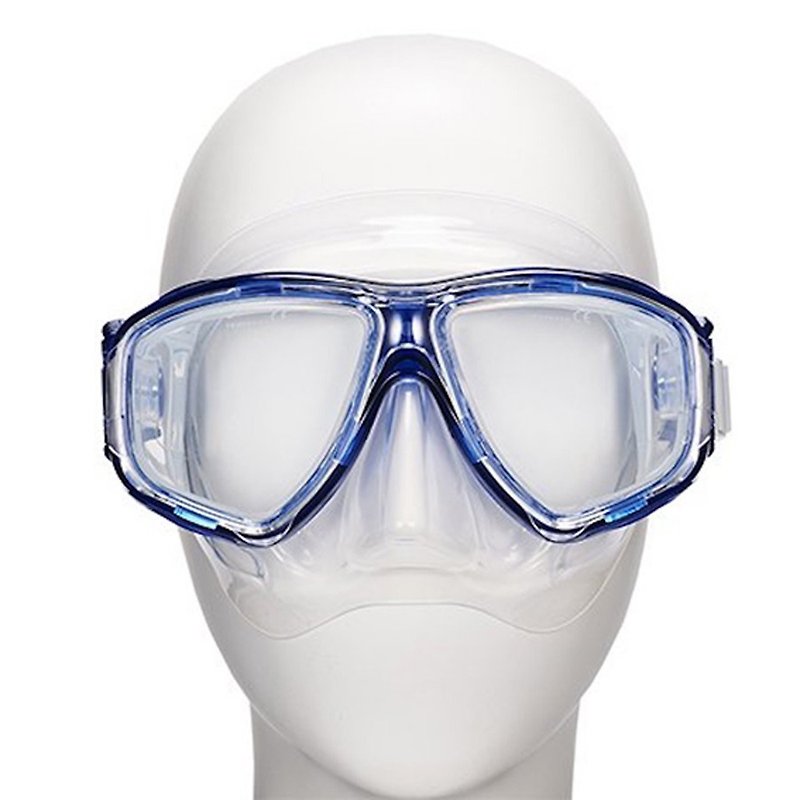 Super stylish diving mask (Zhang Cyan) can choose the degree of myopia and is not afraid of myopia - Fitness Accessories - Silicone Blue