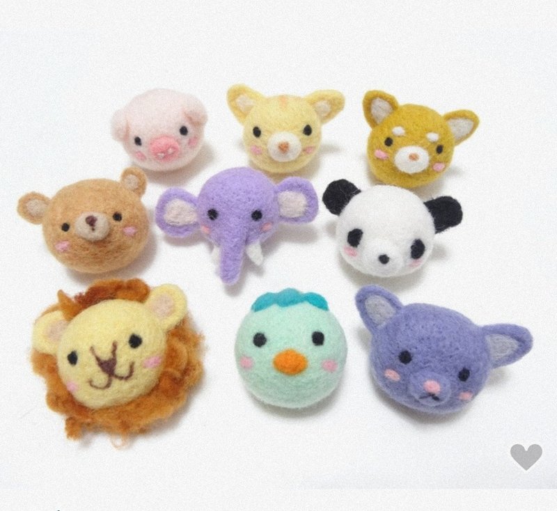 害羞動物2- 羊毛氈 - 擺飾/家飾品 - 羊毛 多色