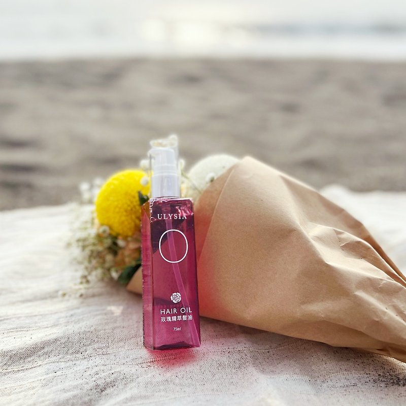 Gloss Restoration【Oria】Rose Extract Hair Oil 75ml / Refreshing, Soft and Shiny - ครีมนวด - น้ำมันหอม สึชมพู