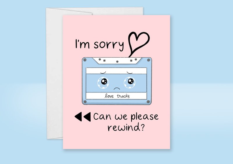 I'm Sorry Card, Apology Card, Cute Sorry Card - Cards & Postcards - Paper 