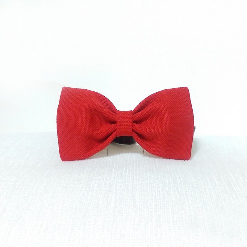 Ella Wang Design Bowtie Pet Bowtie Bowtie Red Black Cat Wedding - Collars & Leashes - Cotton & Hemp Red