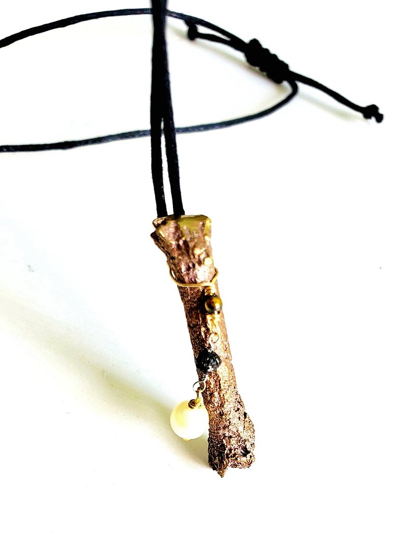 Semi precious stones pendant with branch motif necklace (with certificate) - สร้อยคอ - เครื่องเพชรพลอย 