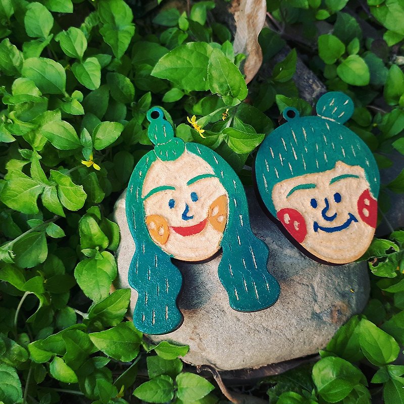 Normal Version Customized Like Yan Painted Hand Carved Key Ring Birthday | Couples | - ที่ห้อยกุญแจ - ไม้ หลากหลายสี