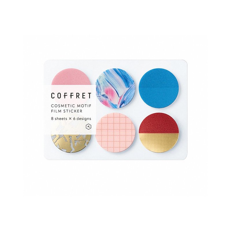 【KING JIM】HITOTOKI COFFRET Palette Film Sticker Circle Floating Powder - Stickers - Plastic 