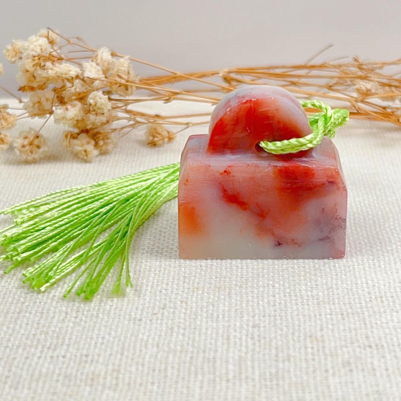 客製化手工印章-|老撾石印鈕-3 x 2 CM|手工篆刻印章 - 印章/印台 - 石頭 