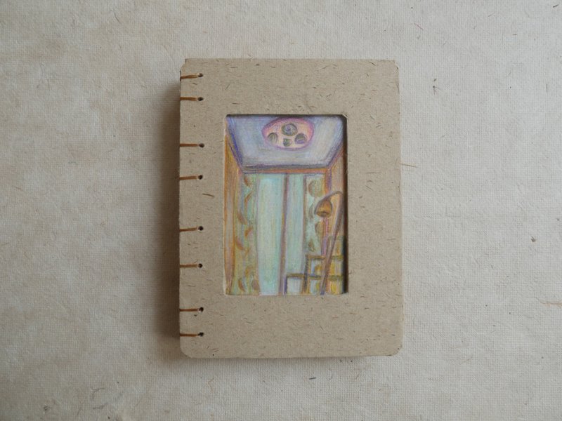 手工書/手工繪畫筆記本/手工裝訂/日記本 - 筆記本/手帳 - 紙 卡其色