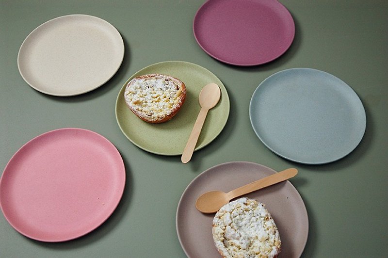 Zuperzozial - TAKE THE CAKE set/6 Dawn colours - Small Plates & Saucers - Bamboo Multicolor