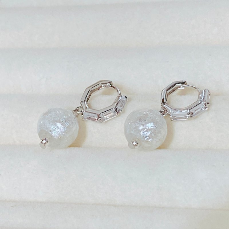 [Cinnamonmon Fragrance Jewelry] Shimmer | Tremella Earrings - ต่างหู - โลหะ 