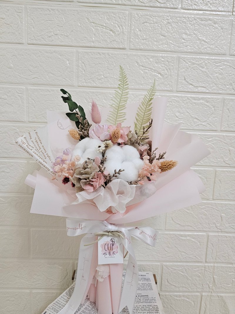 最好的祝福 木棉花  生日花束 畢業花束 成年禮 謝師花束 擴香花 - 乾燥花/永生花 - 植物．花 