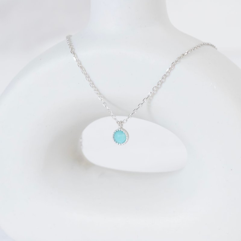 Tianhe Stone 925 Sterling Silver Cup Cake Necklace