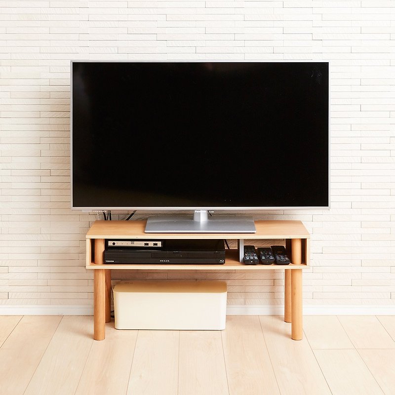 Japanese ideaco deconstructs wood panel TV cabinet - โต๊ะวางทีวี - ไม้ ขาว