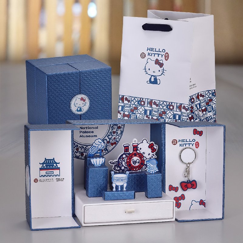 All-in-one card | HELLO KITTY x Forbidden City Tour - Embroidery Pavilion Hardcover Set - Gadgets - Other Man-Made Fibers Blue