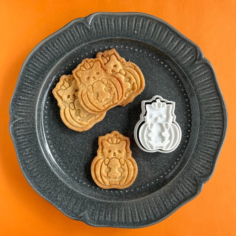 ハロウィン　猫　かぼちゃ　ジャックオーランタン　　【クッキー型】 - 廚具 - 塑膠 
