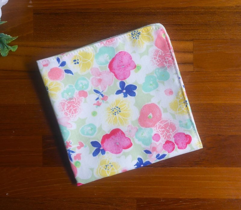 Custom-made = Taiwan double gauze handkerchief = flower = sweet and sour fruit green (2 colors in total) - ผ้าเช็ดหน้า - ผ้าฝ้าย/ผ้าลินิน สีเขียว