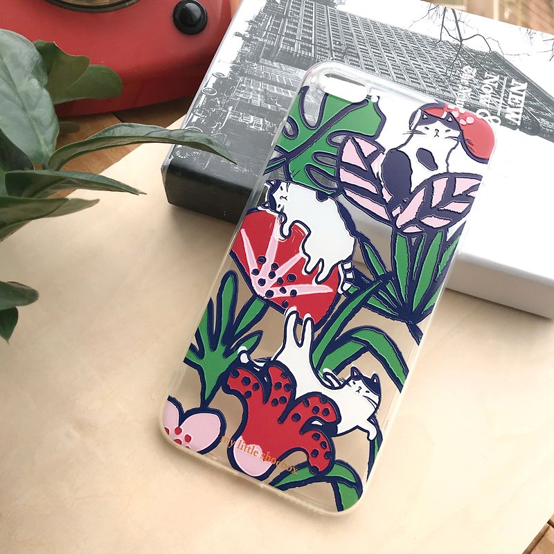 Flower Cat Phone Case - Phone Cases - Plastic 
