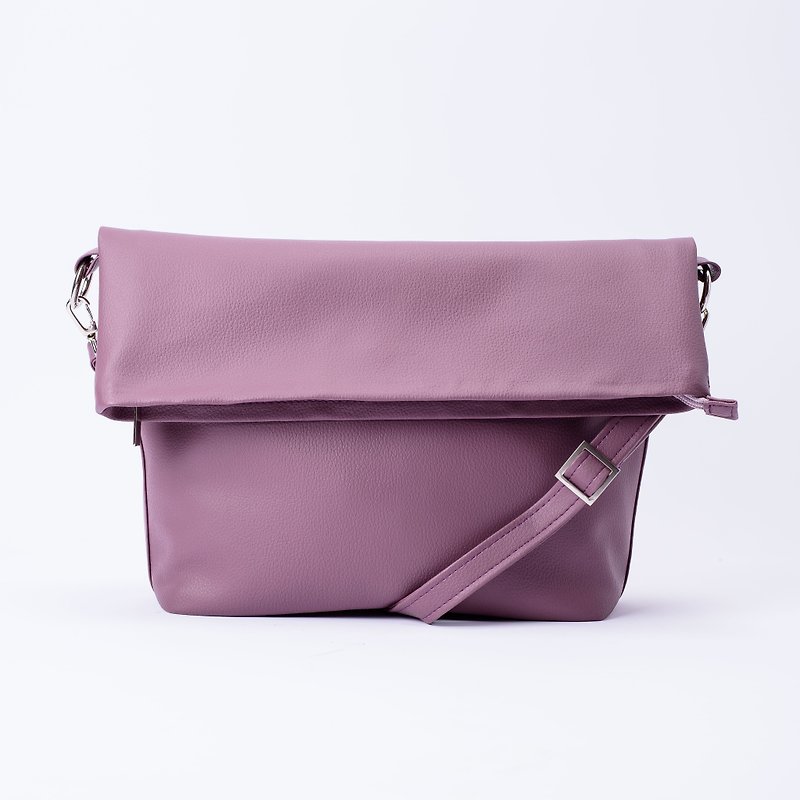 折口托特包 Lavender Purple / 薰衣紫 - 側背包/斜背包 - 人造皮革 紫色
