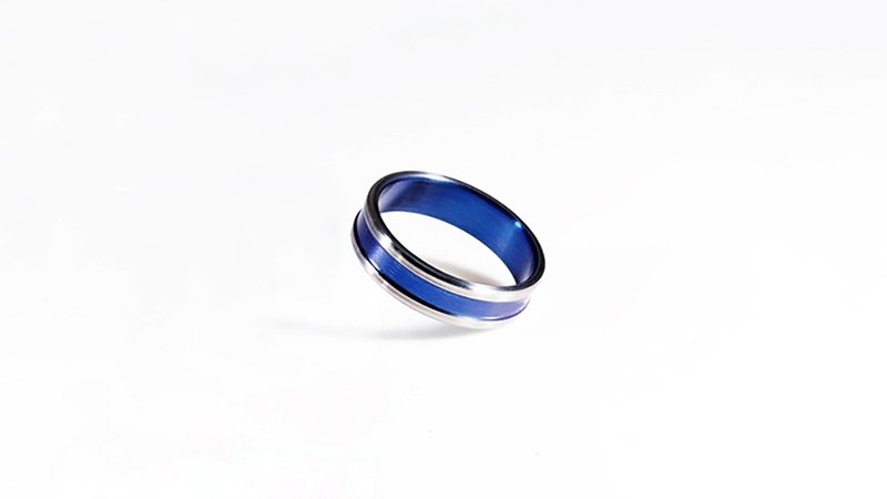 Titanvek titanium ring double hoop polished 6mm - แหวนทั่วไป - โลหะ หลากหลายสี