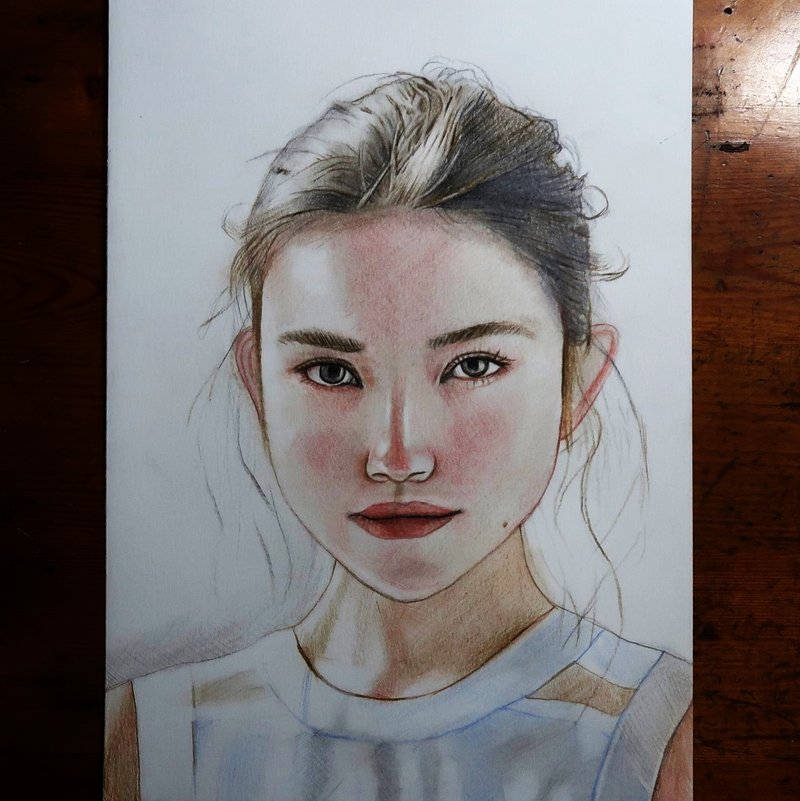 1.人物畫(上架作品)  2.肖像畫、人物畫  3.縮時攝影 - 似顏繪/客製畫 - 紙 銀色