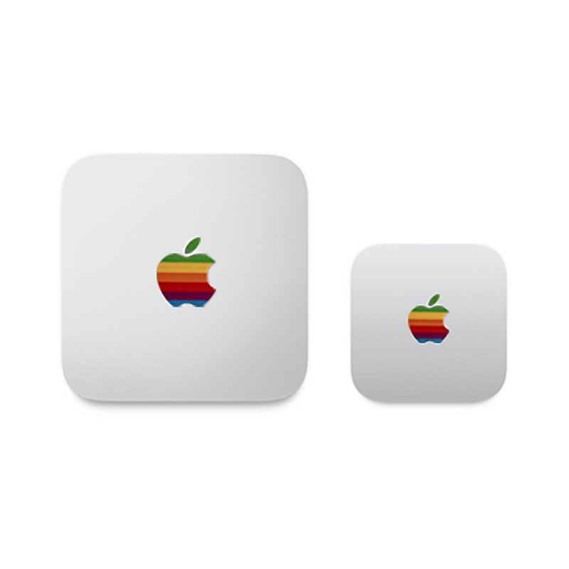 彩虹蘋果 Logo 貼紙 Mac Mini Intel M1 M2 M3 M4 Pro - 平板/電腦保護殼/保護貼 - 紙 多色