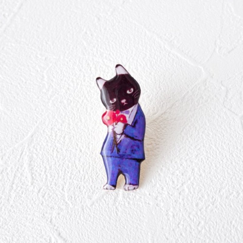 Amapola Dedicated Kitten Brooch - เข็มกลัด - พลาสติก 