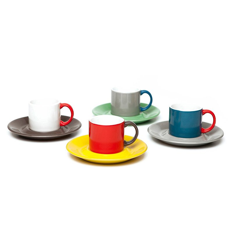 Jansen+co Italian color mixing cup [comes with an original mini cup] - แก้ว - เครื่องลายคราม หลากหลายสี