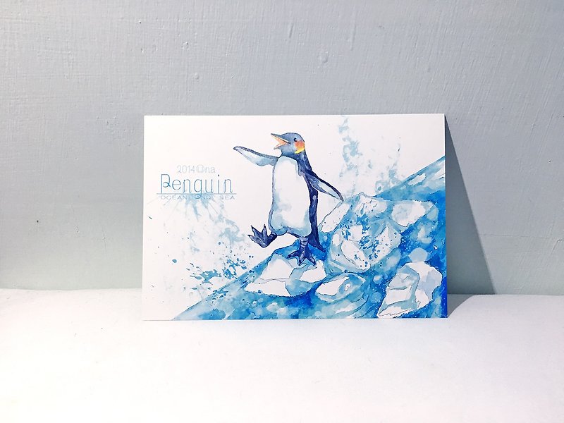 Ocean and the sea first season penguin / double-sided postcard postcard - Cards & Postcards - Paper 