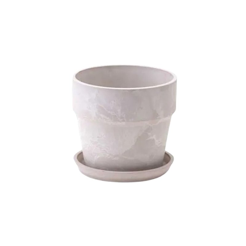 [Japanese POSHLIVING-PLUSthegreen] Environmentally friendly urban plant flowerpot/Milk Milk - Plants - Plastic White