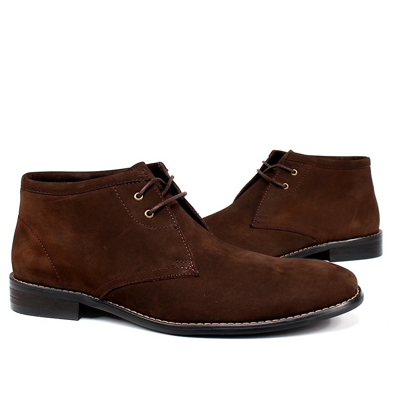 Sixlips Japanese Niu Ba Ge Desert Booties Brown - Men's Boots - Genuine Leather Brown