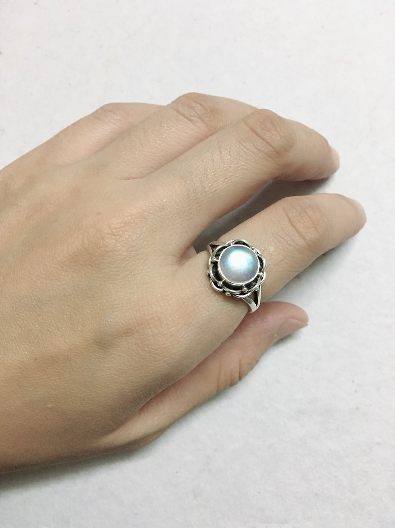 Moonstone Finger Ring Handmade in Nepal 92.5% Silver - General Rings - Sterling Silver 