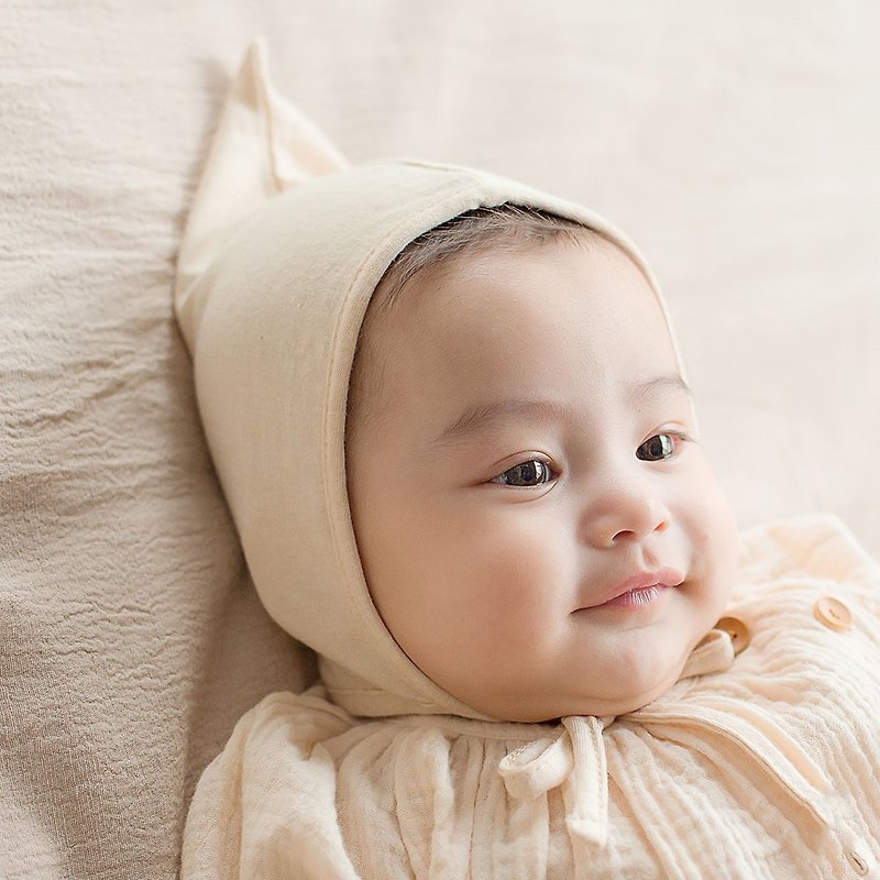 Happy Prince 韓國製 Momo有機棉精靈嬰兒童帽 - 嬰兒帽/髮帶 - 棉．麻 